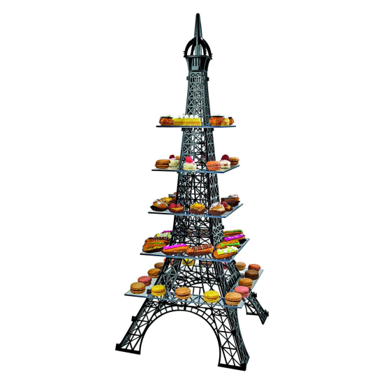 TOUR EIFFEL NOIRE 89 CM - EN PMMA TEINTE - SANS PLATEAU
