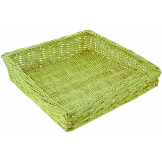 CORBEILLE OSIER PLEIN - 40X40X5/10.5 CM