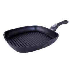 POELE GRILL CARREE FONTE D ALUMINIUM