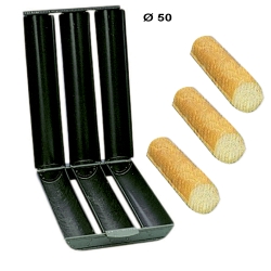 MOULE MINI TRITOAST ROND EN TOLE BLEUIE  