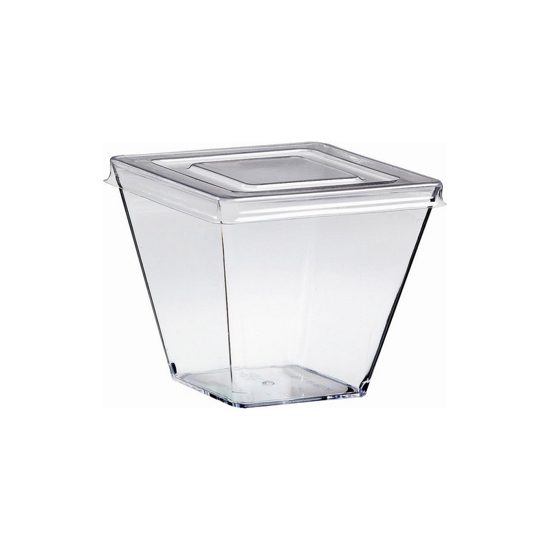 Petite Verrine en plastique et Verrine avec couvert - Top Prix