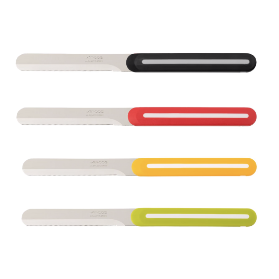 COUTEAU BOUT ARRONDI - LONGUEUR 100 MM MANCHE COULEUR